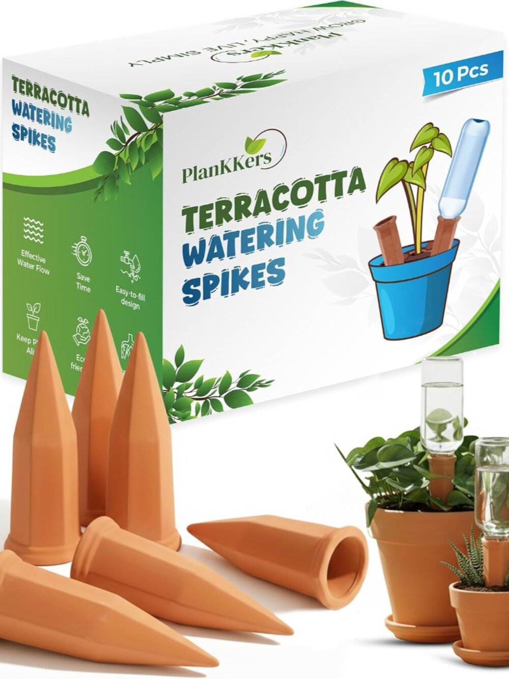 Plant Watering Devices, Self Watering Spikes, Self Watering Planter Insert, Terr